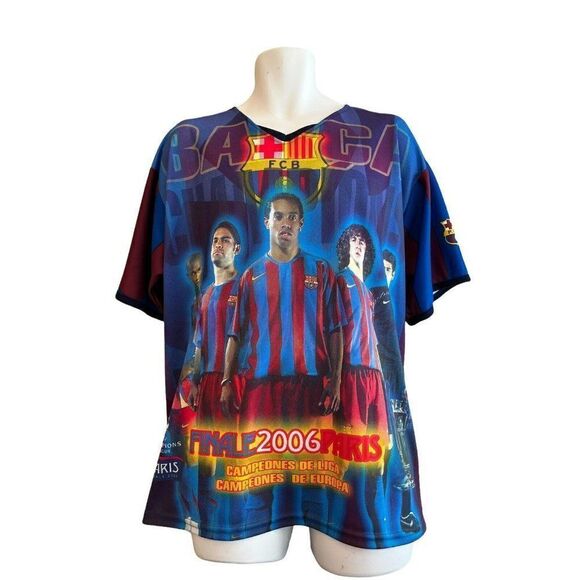 Barcelona of Spain FCB UEFA Champions Mens Medium Shirt Finale 2006 Paris Jersey - Picture 1 of 6